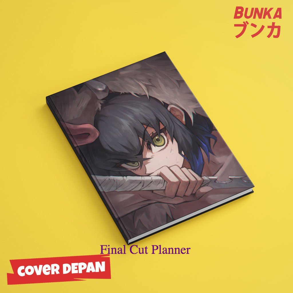 

buku tulis polos/bergaris Anime Kimetsu no Yaiba Inosuke Hardcover A5 Buku Tulis Catatan Note Agenda Planner Jurnal