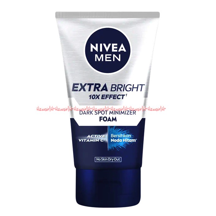 Nivea Men Extra Bright 100ml Dark Spot Minimizer Foam Active Vitamin C Sabun Muka Pria Pembersih Wajah Laki Laki Cowok Membersihkan Noda Hitan