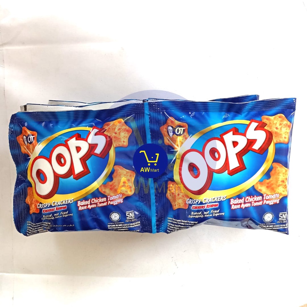 CIKI OOPS RENCENG 12 GRAM  ISI 10 SACHET -  KRAKERS RENYAH