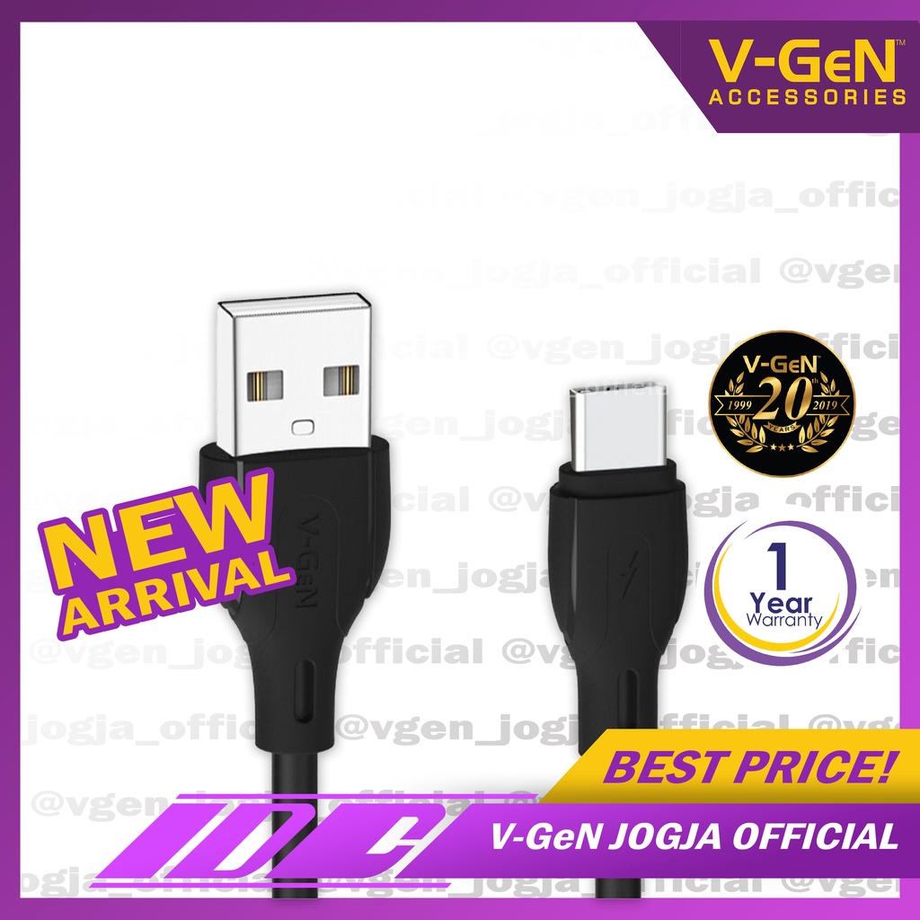 Kabel Type C V-GeN VGC-03 3A QC3.0 Fast Charging 1 Meter