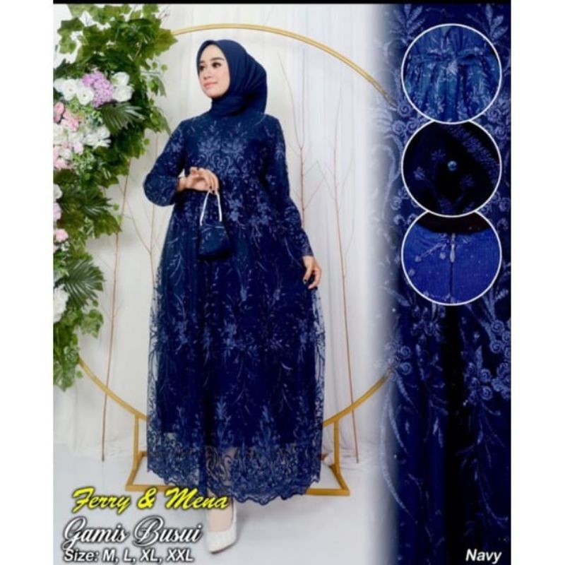 Gamis brokat busui//dress modern kondangan//gamis pesta modern//gamis terlariss//gamis murah//gamis lebaran