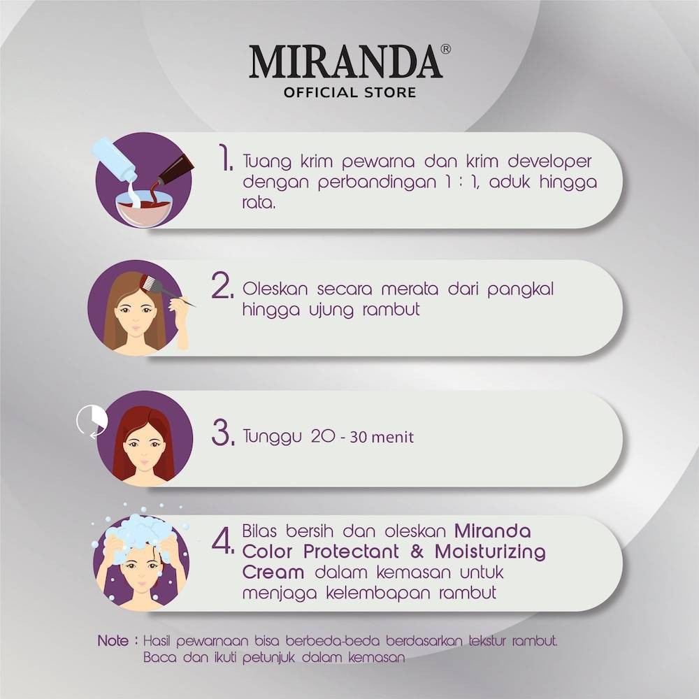 Semir Rambut Miranda Hair Color 30 ml Kosmetik Arjuna