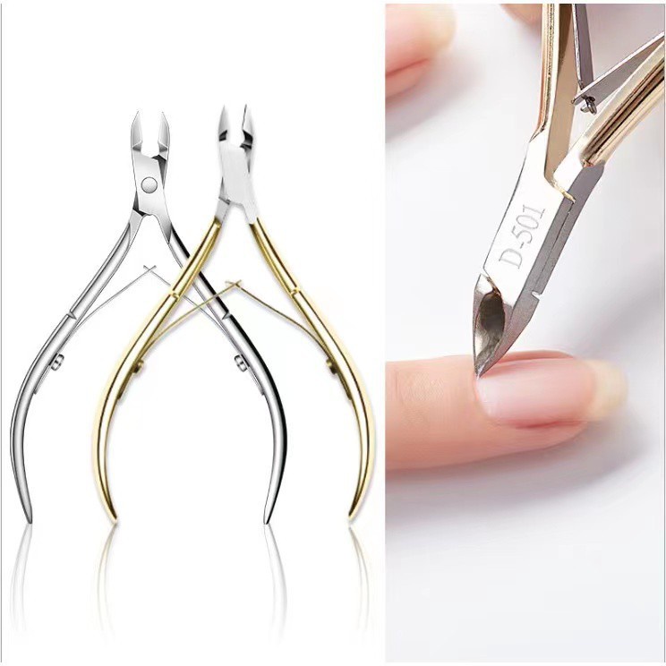 （COD）1pc Gunting Kuku Kutikula Bahan Stainless Steel Untuk Manicure