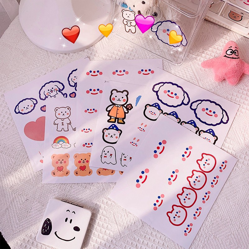 FYGALERYSURABAYA HL0126 Stiker Jurnal Set Motif  Sticker Diary Planner Book Aesthetic