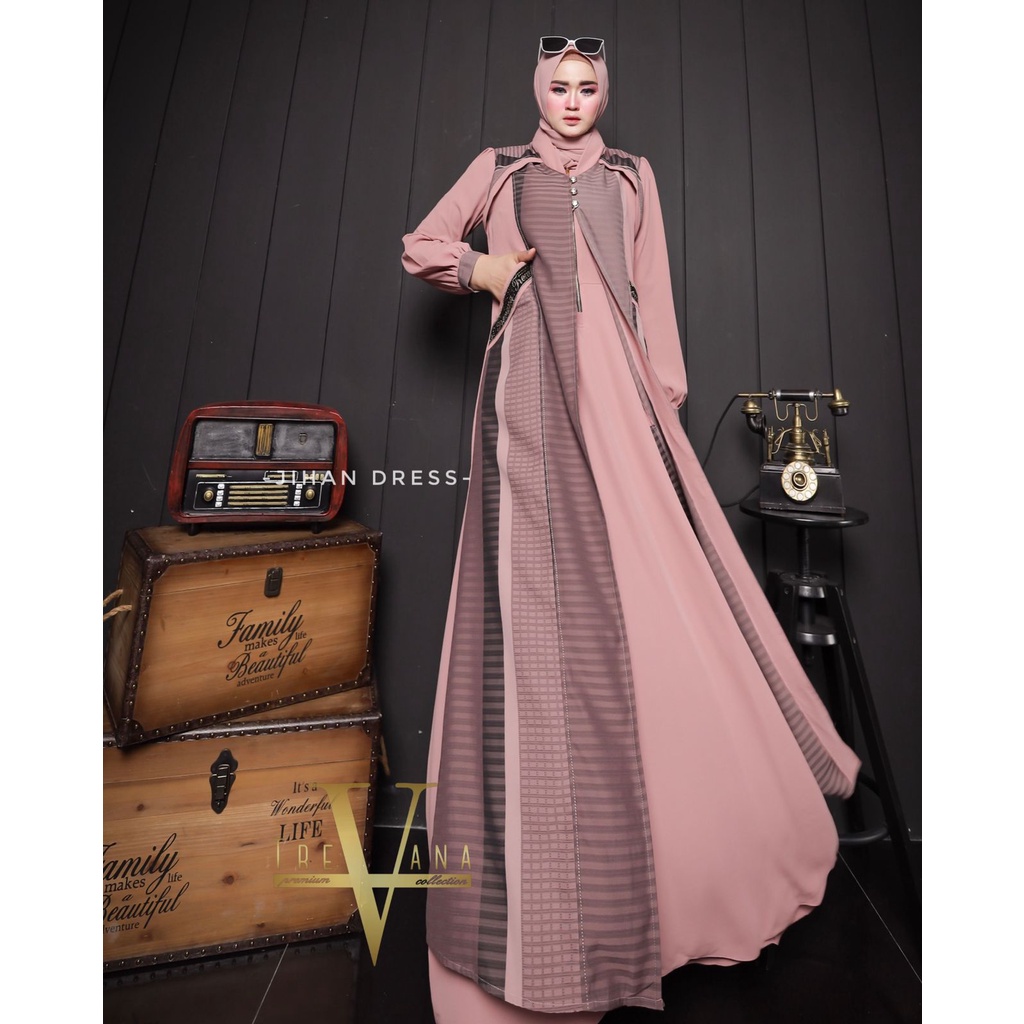 New Jihan Dress Gamis Wanita Cantik Original by Trevana