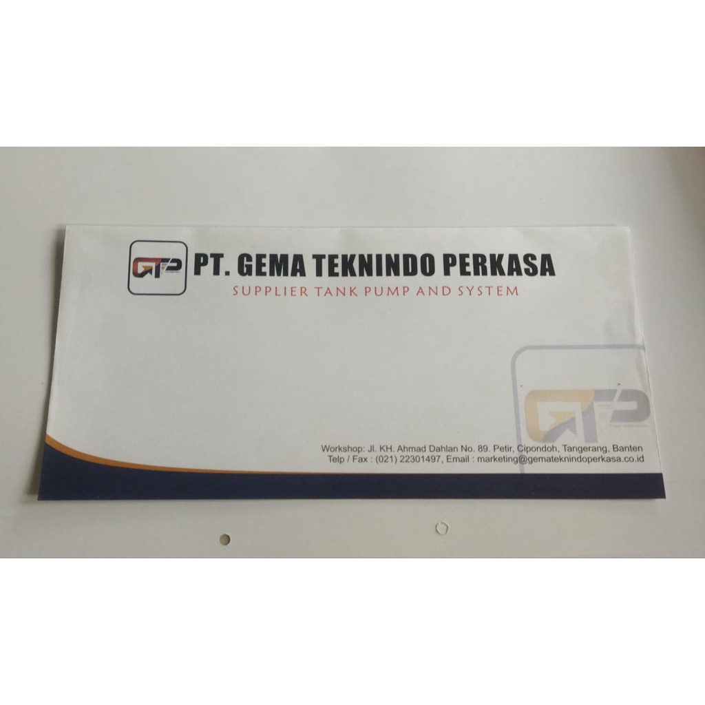 

Cetak amplop custom design full color depan belakang kabinet 23x11cm