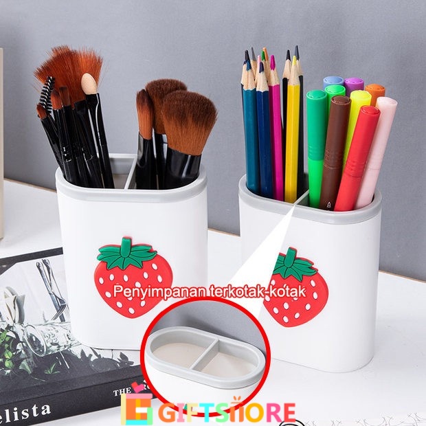 

✨2 IN 1 Kotak Penyimpanan Alat Tulis / Tempat Pensil Organizer Motif Karakter Kartun Import / tempat pena kartun lucu alat tulis desktop finishing kreatif kosmetik wadah penyimpanan sikat gs