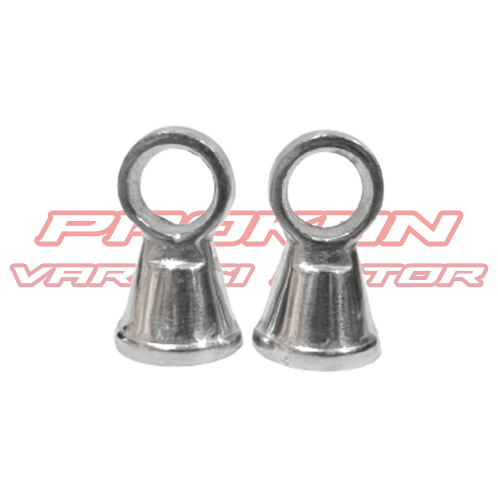 Peninggi Shock Belakang Anting Drat 12 Motor Bebek Tinggi 5.7cm Silver Poles