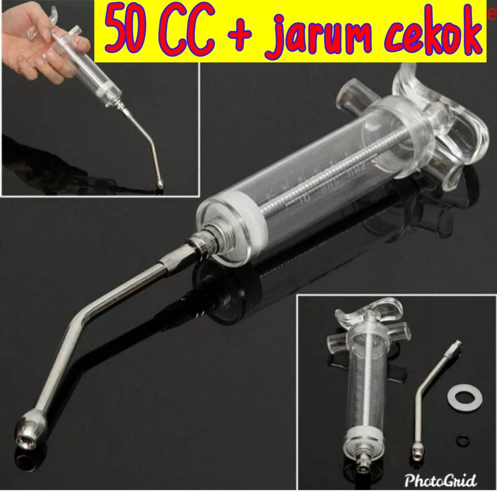 alat cekok kambing domba sapi suntikan pemberi obat drenher drenhgun syringe 50 ml SUNTIKAN SPET LOLOHAN BURUNG PARUH BENGKOK MACAW AFGRY