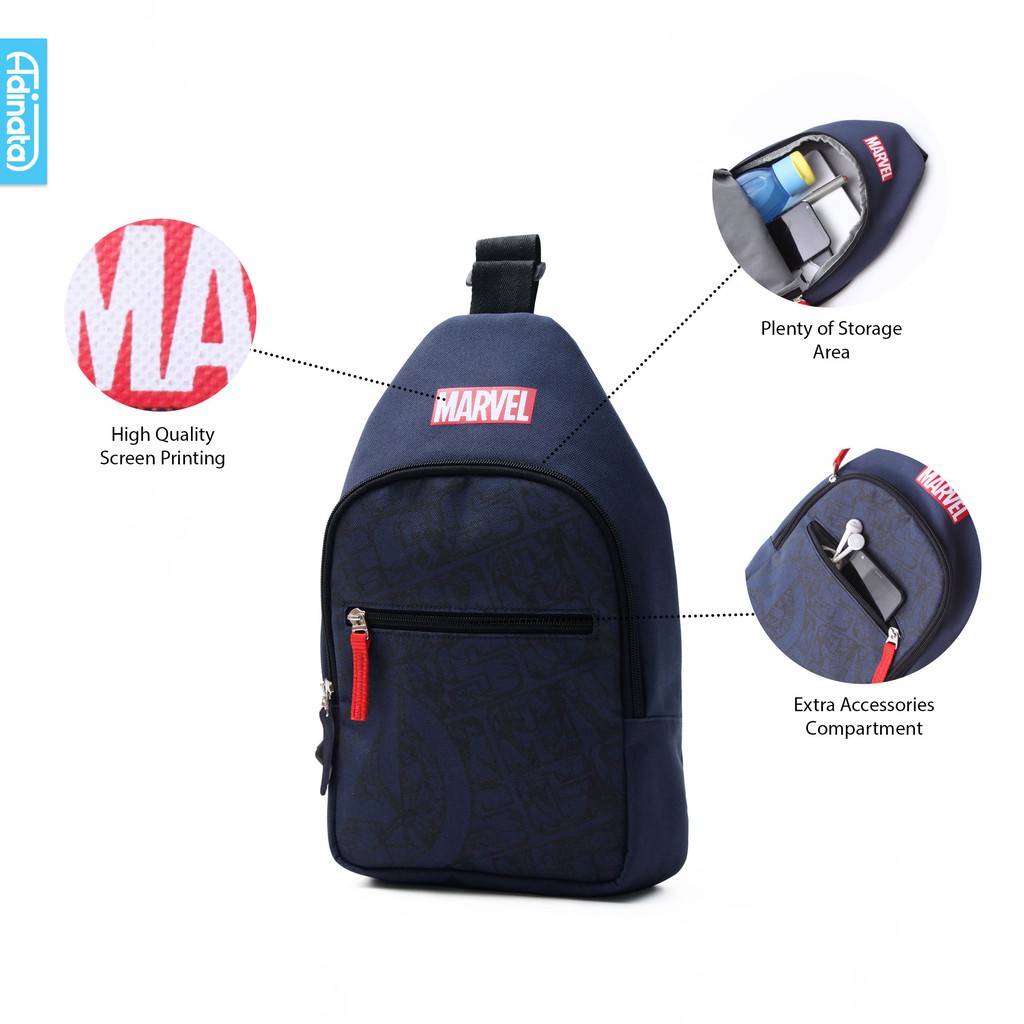 Gramedia - Avengers Heroes Sling Bag - 1925-0361 - Ransel Anak - Tas Sekolah - Adinata