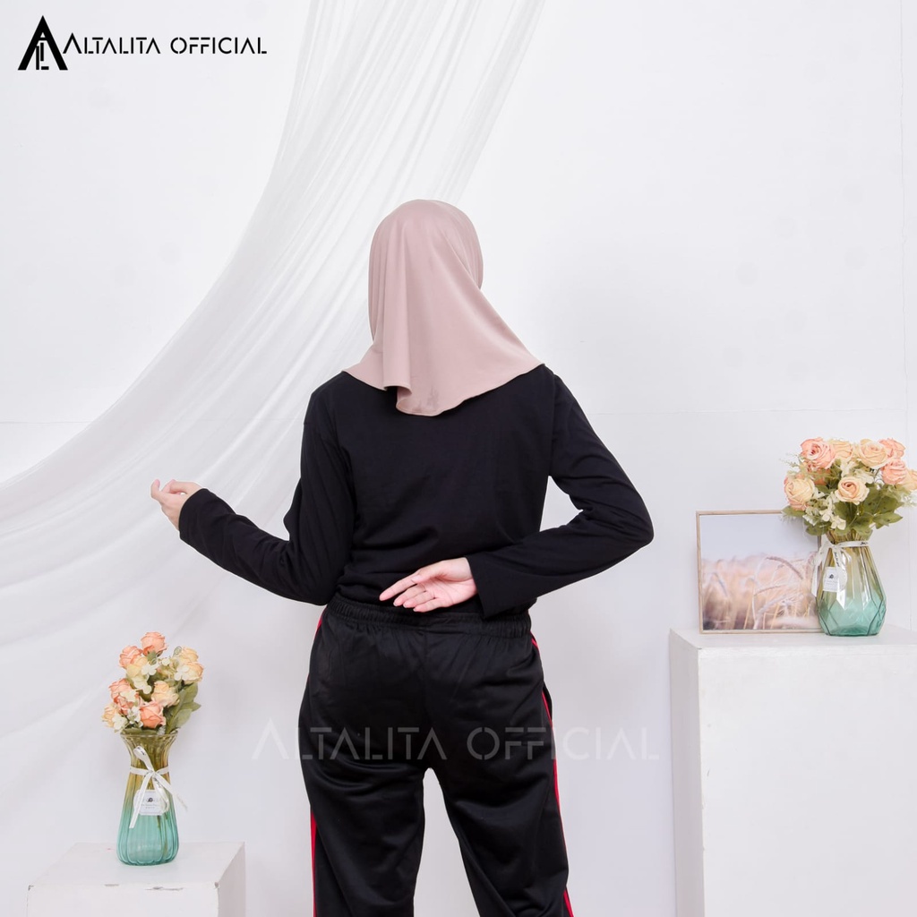 Altalita - Jilbab Sporty Instan pet Bahan Jersey Premium Polos Cocok Untuk Sekolah Olahraga dan Sehari-Hari