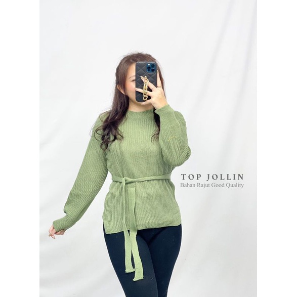 MDLV ~ TOP JOLIN RAJUT KOREA STYLE / BLOUSE KOREA RAJUT LENGAN PANJANG / FASHION WANITA
