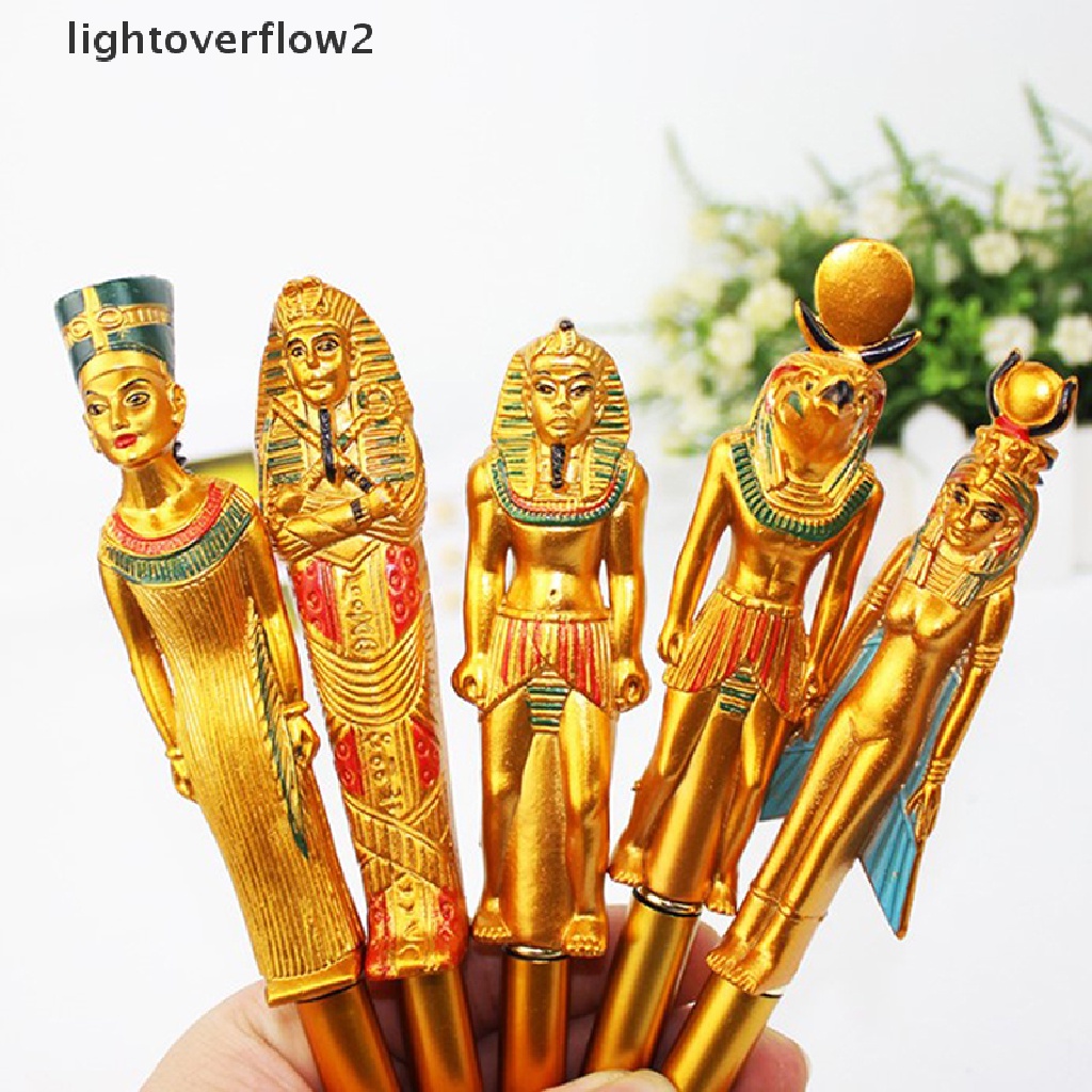 (lightoverflow2) Pulpen Tinta Biru Model Pharaoh Mesir Mumi