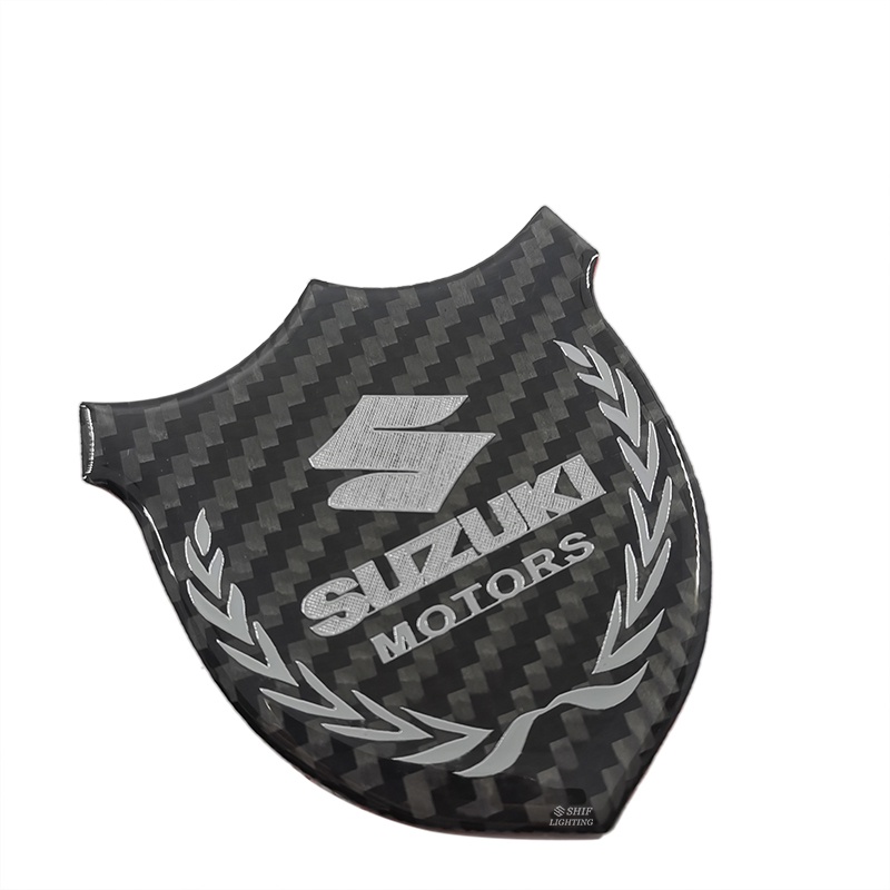 1pc Stiker Emblem Logo SUZUKI MOTORS Bahan Karbon Fiber Untuk Dekorasi Jendela Samping Mobil SUZUKI
