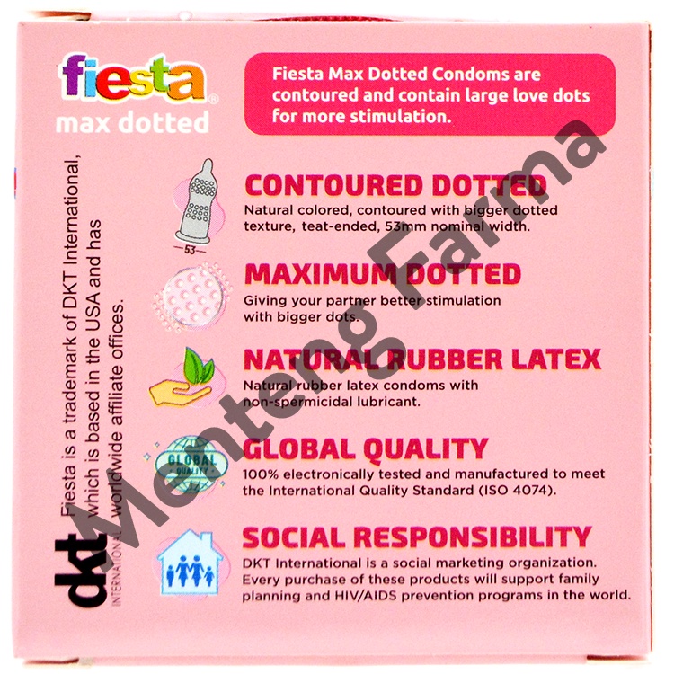 Kondom Fiesta Max Dotted - Isi 3