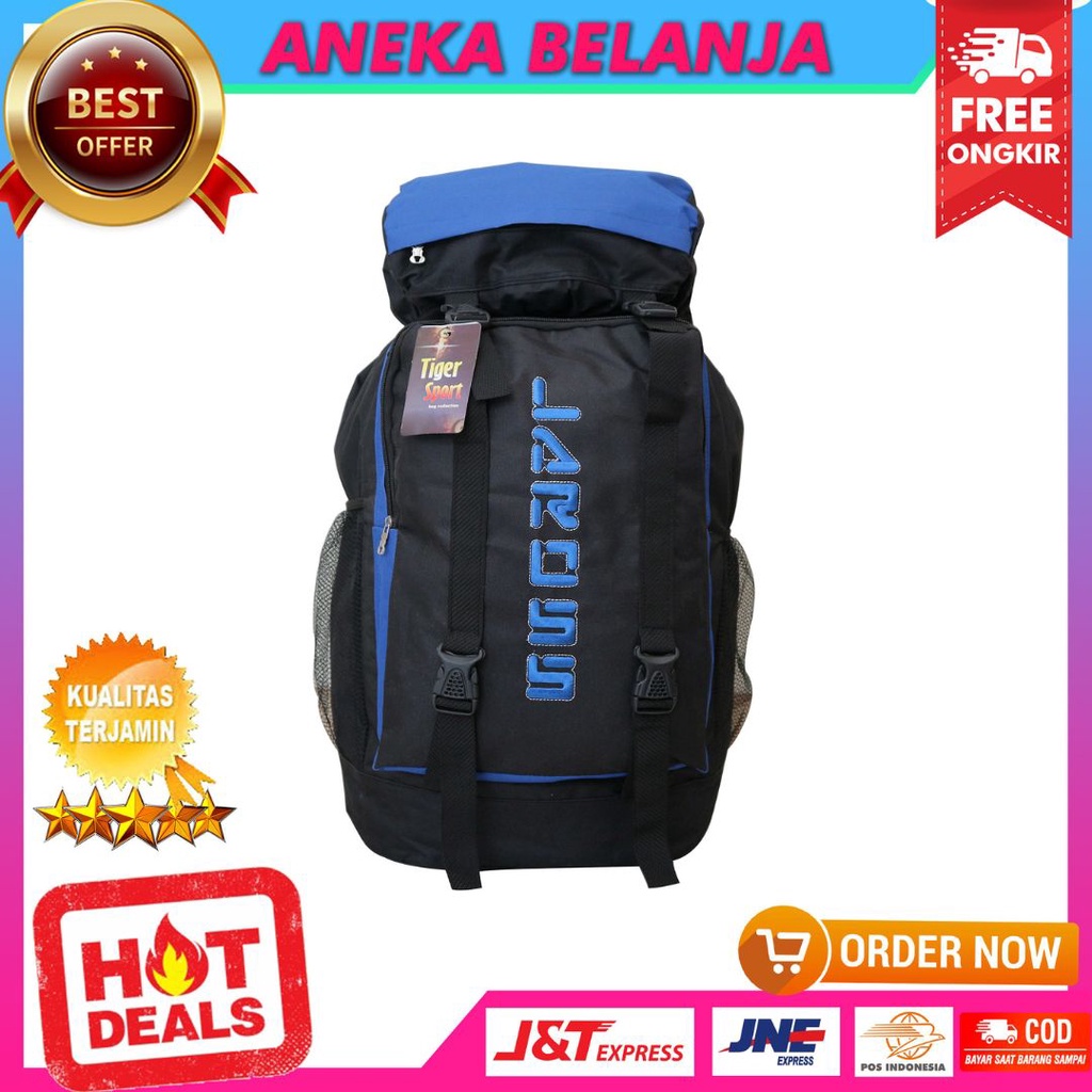 Tas Gunung Besar Laros Warna Biru Gendong Pungggung Camping Traveling Backpack Keren Besar Kuat