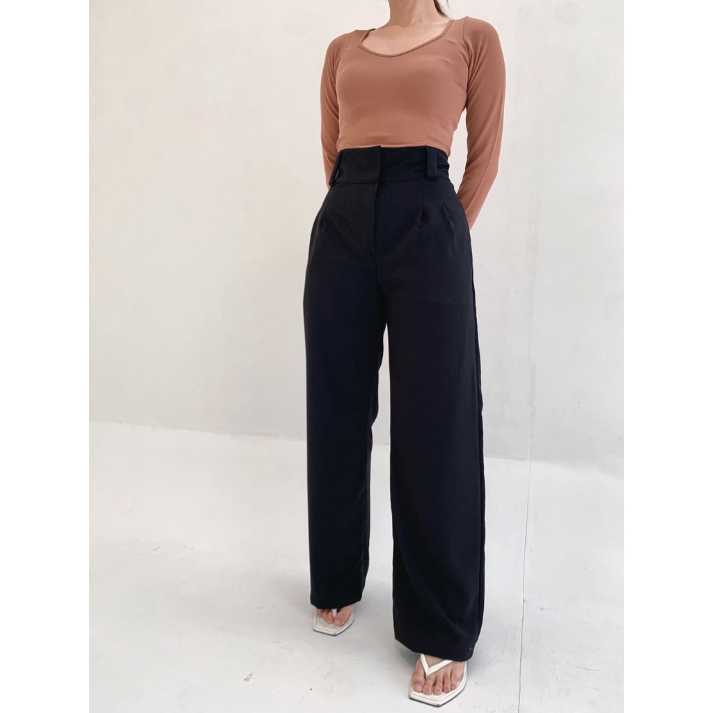 POTTIE - Gemma Cullotes Pants - Long Culottes High Waist