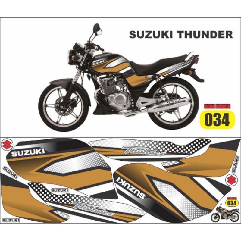 striping stiker thunder 125 decal striping thunder 125 grafis