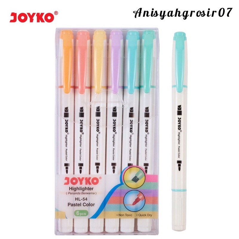 

Highlighter Penanda Joyko HL-54 1 Set 6 Pcs 6 Warna