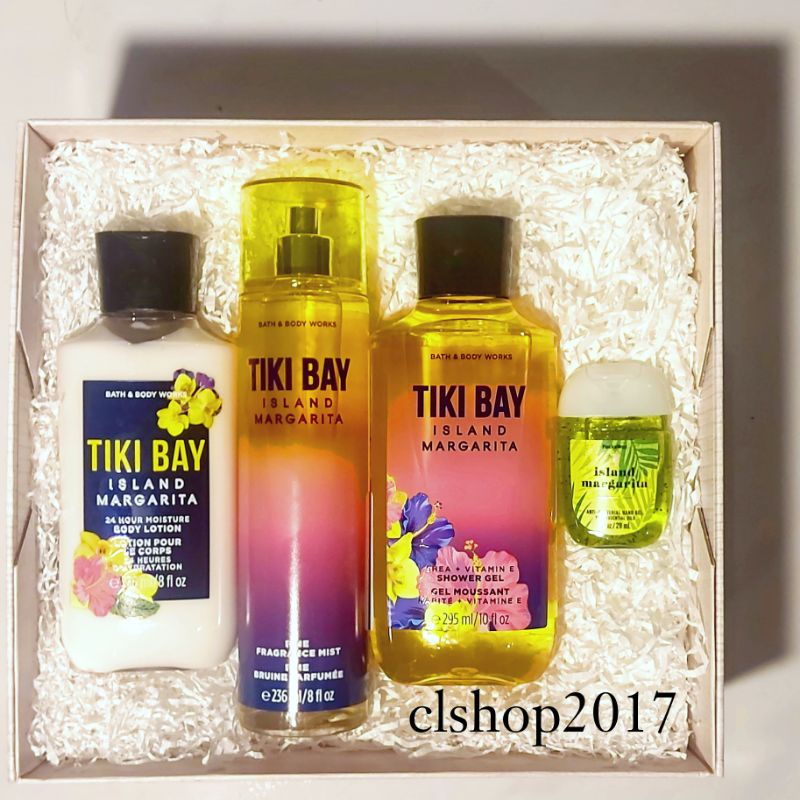 BBW TIKI BAY ISLAND MARGARITA GIFT SET PAKET BATH &amp; BODY WORKS