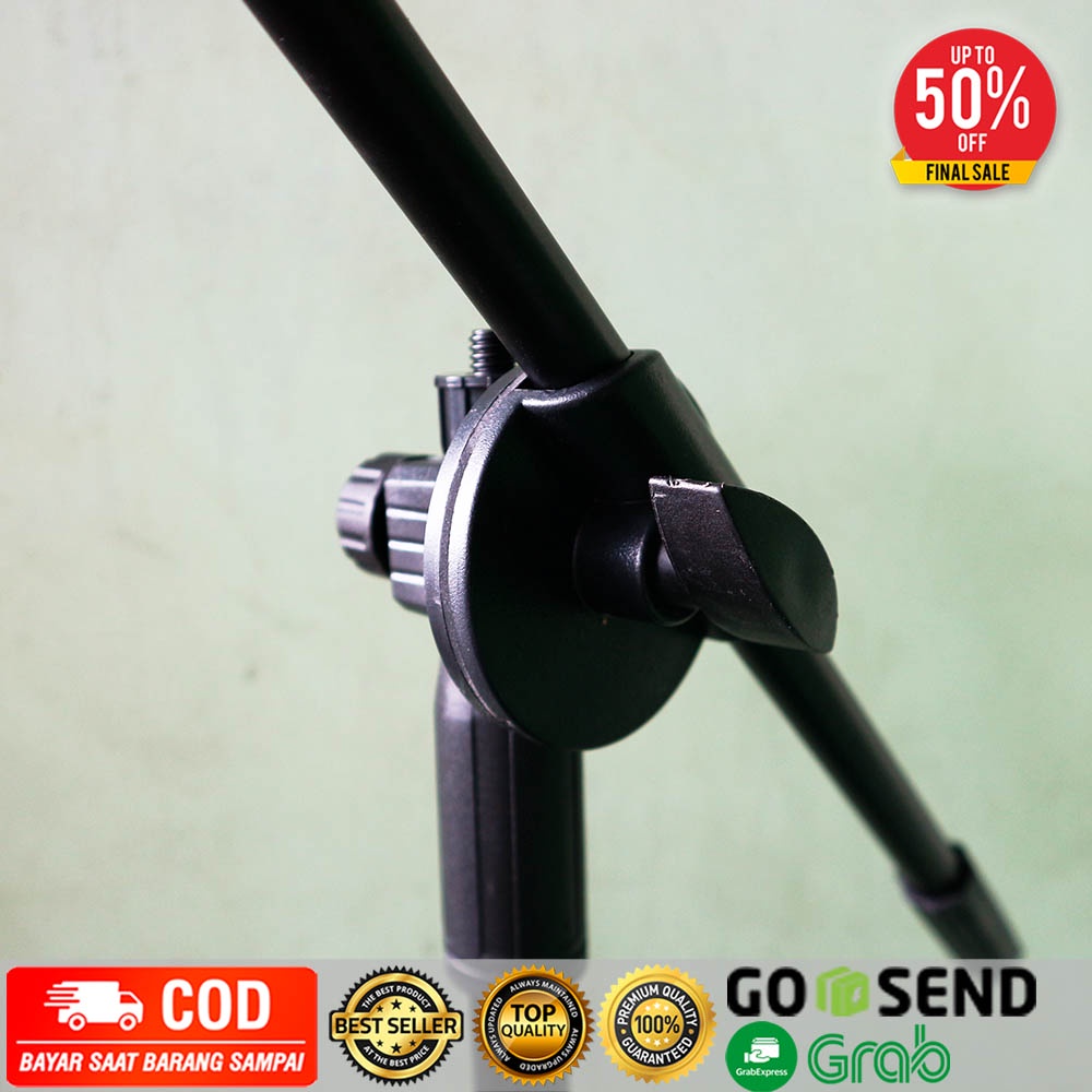 Stand Microphone + Mic Holder / Stand Mic Lantai Tripod Condenser