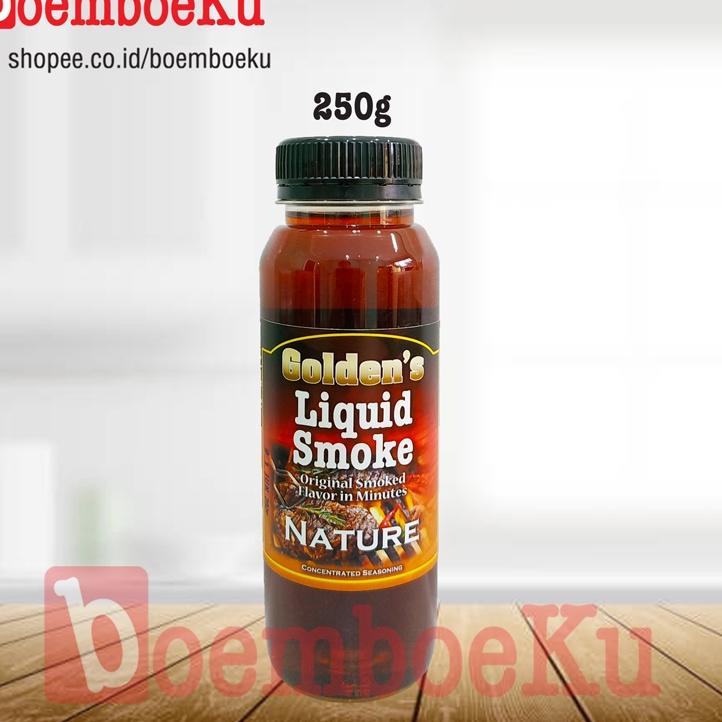 

Original Golden's Liquid Smoke Flavor - Bumbu Aroma BBQ/Bakar/Panggang, Asap Cair - DISTILLED - 250g !!