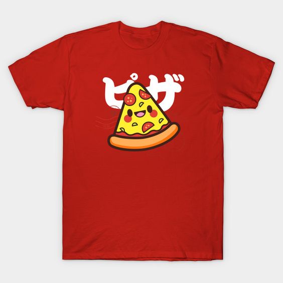 BAJU OBLONG SIMPLE PIZZA JAPAN SMILE DESAIN KEREN BERKUALITAS FULL WARNA SABLON LENGAN PENDEK