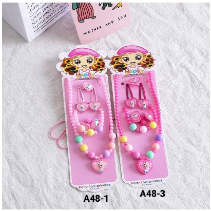 SET KALUNG GELANG CINCIN ANAK MUTIARA KARAKTER ANAK LUCU SKU A48