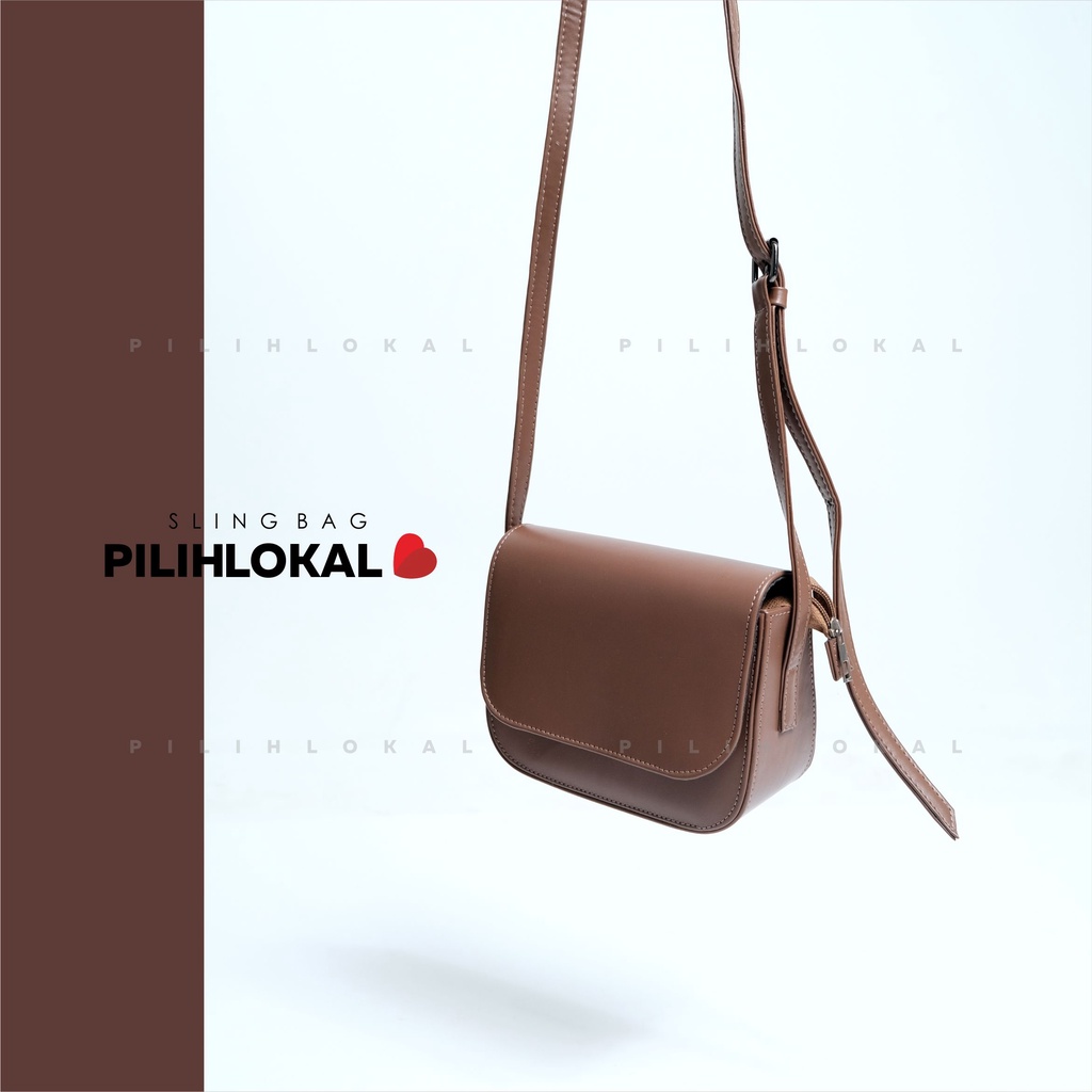 Pilihlokal - Terlaris Sling Bag Polos Simple Wanita Remaja Tas Slempang Kulit Kasual Mini Bahu Cewe Fashion Lucu Terbaru 2022 Untuk Jalan Jalan2 Hangout Shoulderbag Oxana Casual Kecil Cewek Waterproof Murah Korean Style Kekinian Black Hitam Putih Coklat