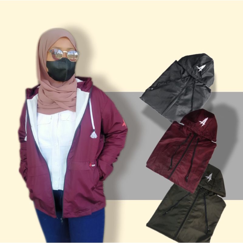 JAKET PARASUT PRIA DAN WANITA AS SPORT JAKET OLAH RAGA