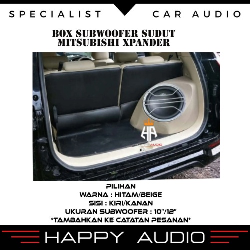 Box Sudut Bahan MDF 18mm Subwoofer Mitsubishi Xpander High Quality