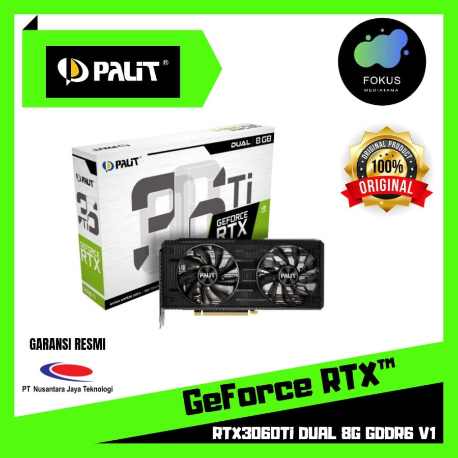 VGA Palit GeForce RTX™ 3060 Ti Dual 8G 256bit GDDR6 V1