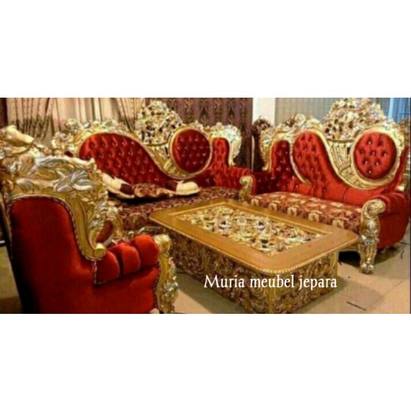 sofa tamu mewah ukir jepara