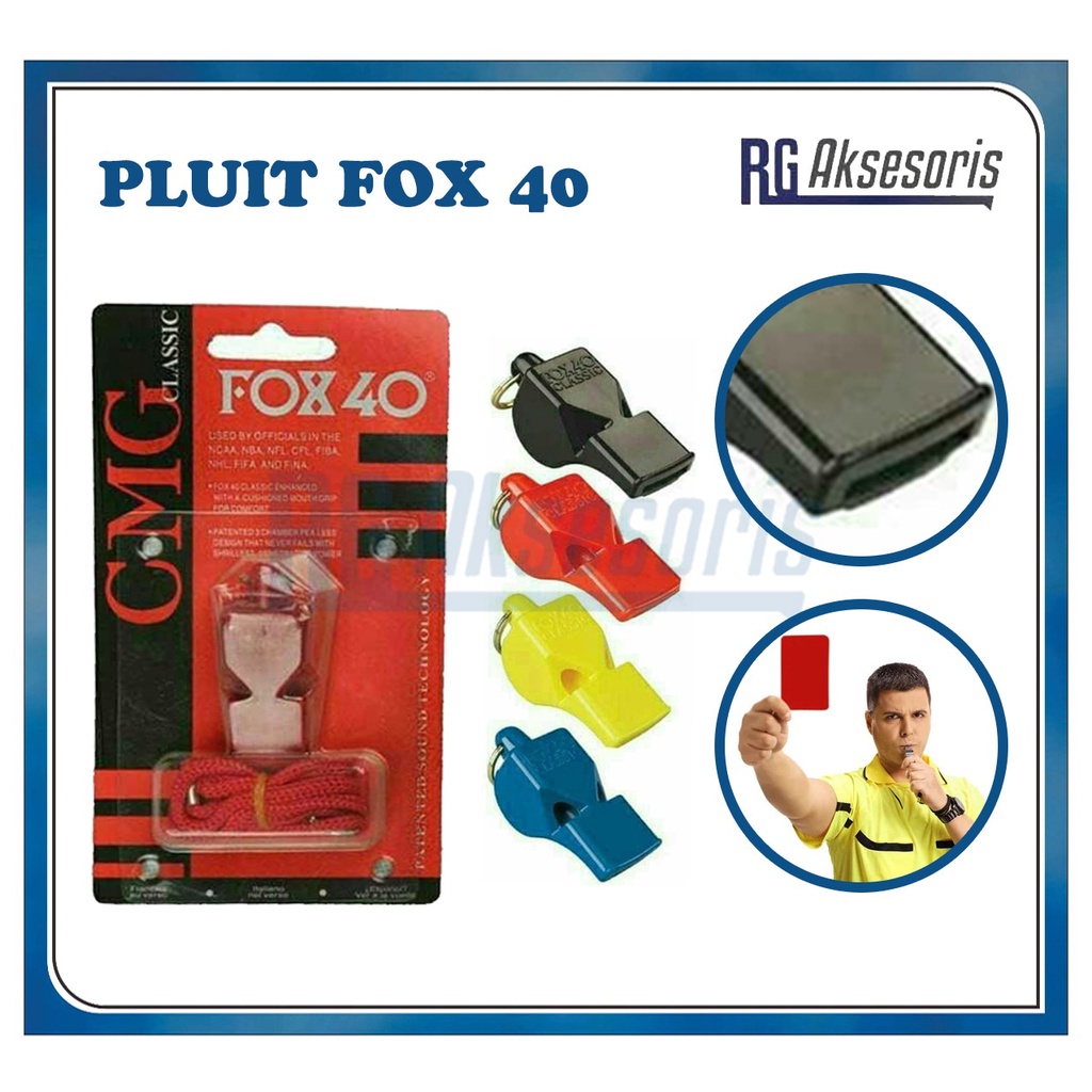 Jual RGAKSESORIS Peluit Fox 40 Classic Tali Berkualitas Pluit Wasit