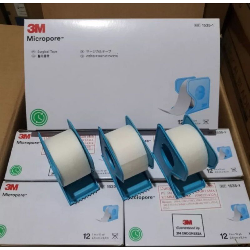 Micropore 3M / Surgical Tape / Plester Putih Pembalut Luka 1 Roll