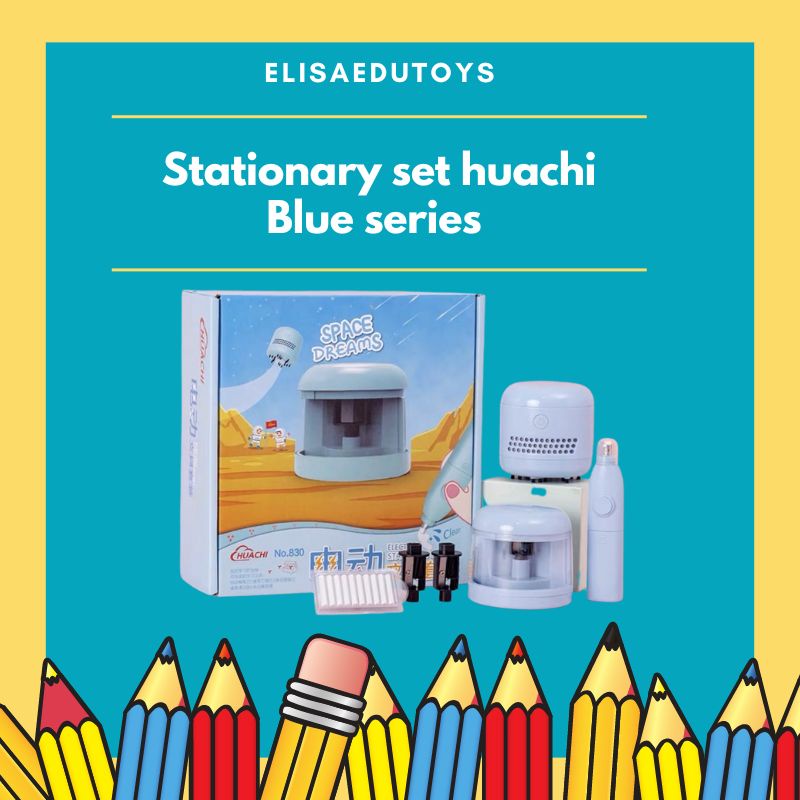 

stationary set serutan penghapus alat tulis set huachi