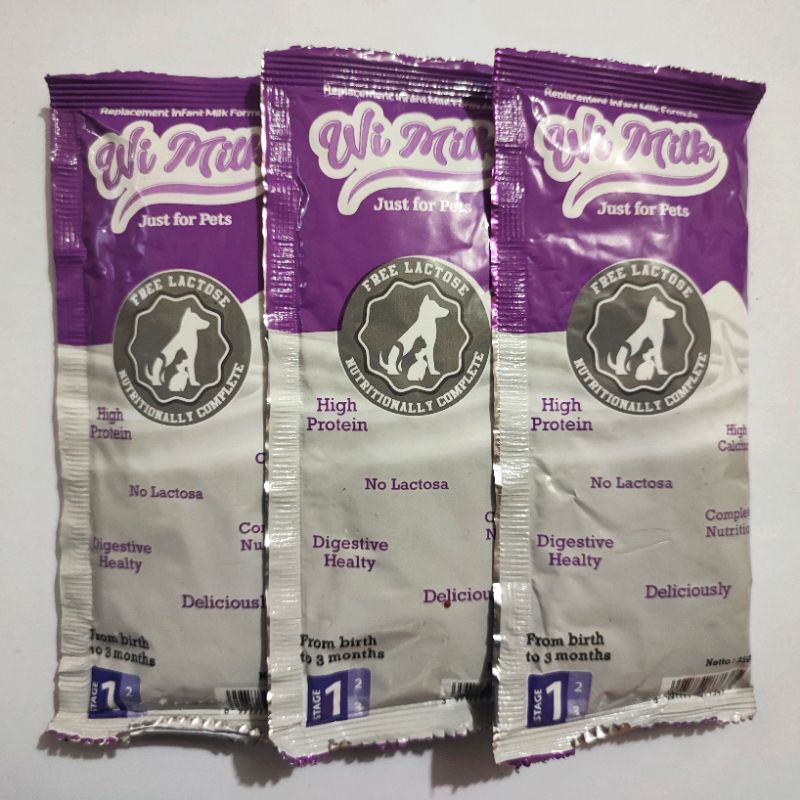 Susu Kucing Wi-Milk Sachet 25gr / Susu Kucing &amp; Anjing