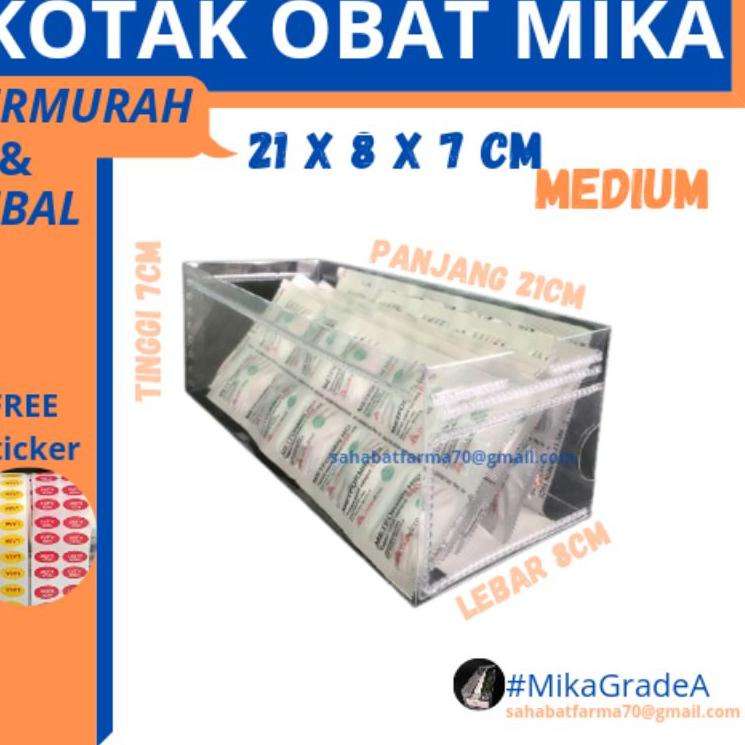 

goz Kotak obat mika apotek 21x8x7cm paket 50 pcs ❁ 28