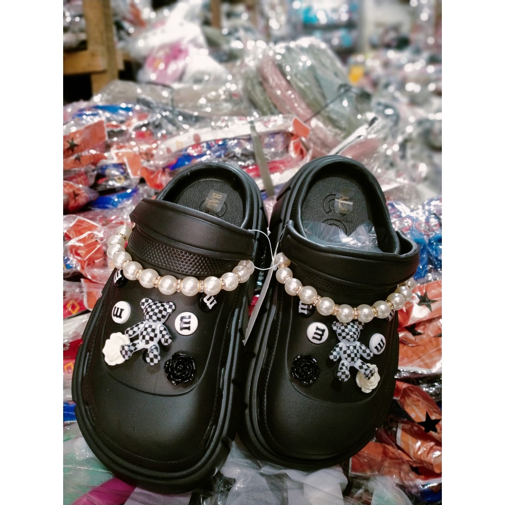 Sandal Baim Anak perempuan EVA RUBBER Balance 9008-K3 (24-35) Sandal Anak Import Jibbitz Owl terbaru 2022