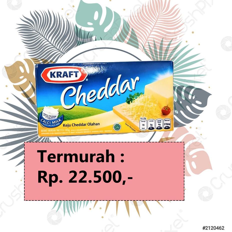

Buruan Beli--Termurah Keju Kraft Cheddar/Quick Melt 170 GR