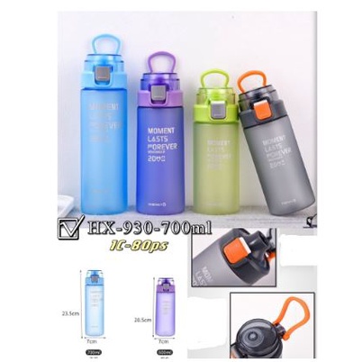 MARKASSHOP66 -- BOTOL AIR MINUM BPA FREE DRINKING WATER BOTTLE MOMENT 700ML KODE 1603