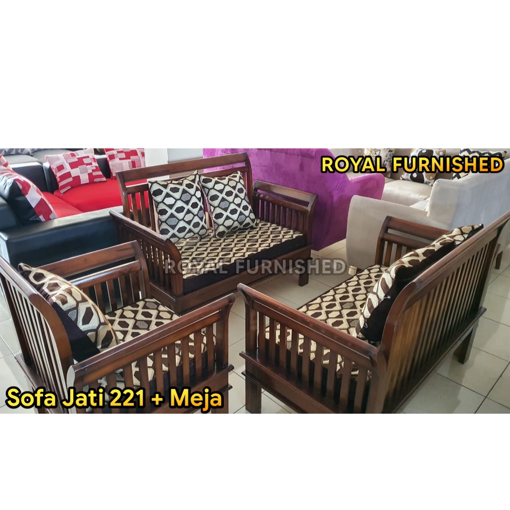 Jual Kursi Jati Minimalis Ruang Tamu 221 + Meja - Kursi Jati Cantik ...