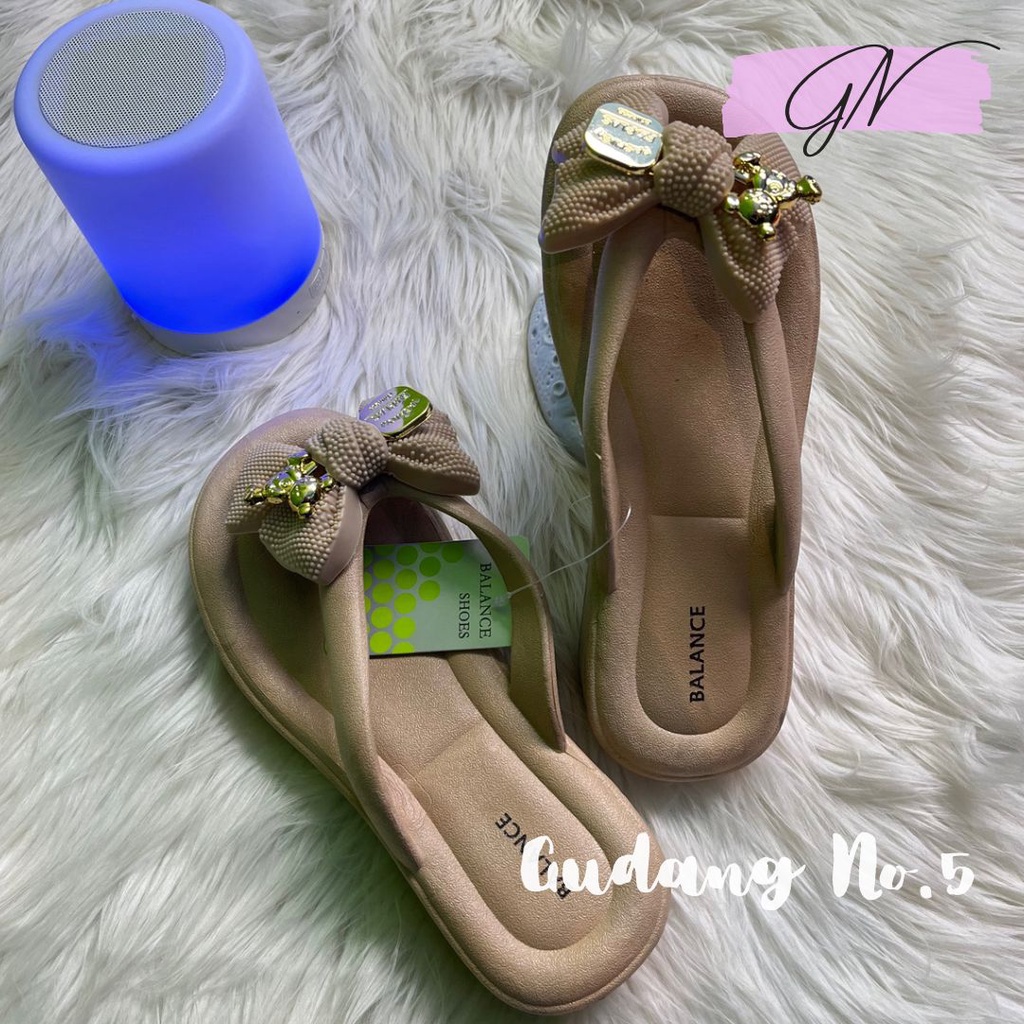 GN-7001-A2 Sandal Jepit Jelly Wanita Sandal Wedges Model Pita Import Yesplus PCU