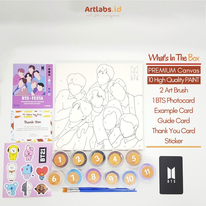 

Bts Festa - Paint By Number 11 Color [Character Series]Painting Kit