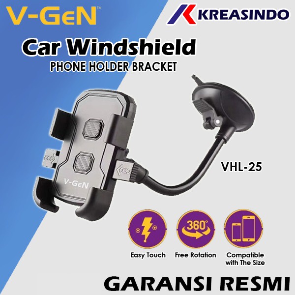 VGEN V-GeN VHL-25 Car Phone Holder HP Mobil Sunction Kaca Mobil