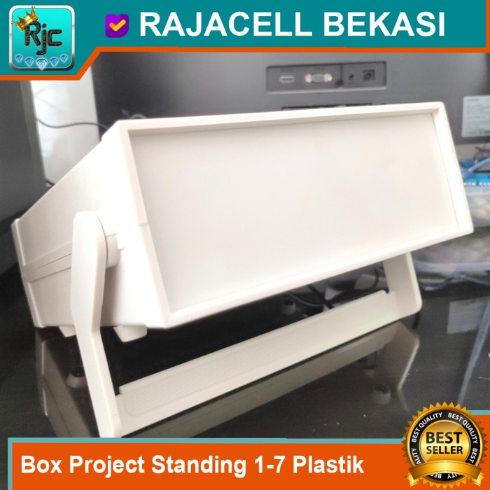 Box Project Standing 1-7 Plastik ABS Putih Grey Model Osiloskop