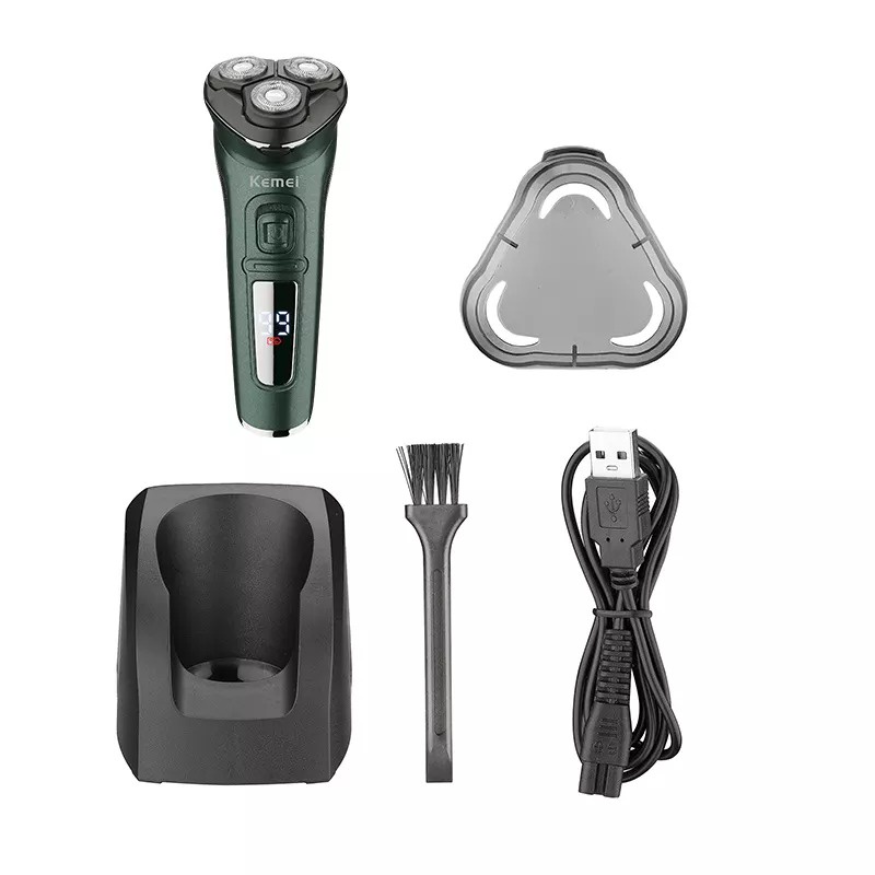 Kemei KM-2805 Electric Shaver Wet Dry Rotary Electric Razors Trimmer