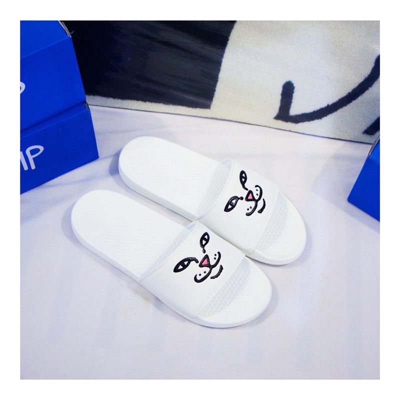DISKON GILA  Sandal / Slide-On Ripndip Face Slides - White
