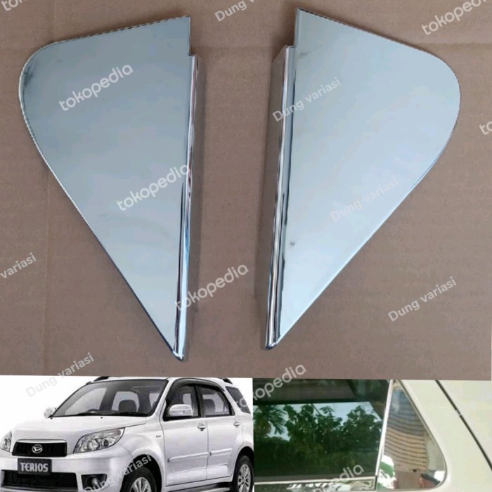 [BISA COD] End Pilar New Rush Terios 2015-2017 Chrome / Perlengkapan Variasi Mobil Murah / Aksesoris