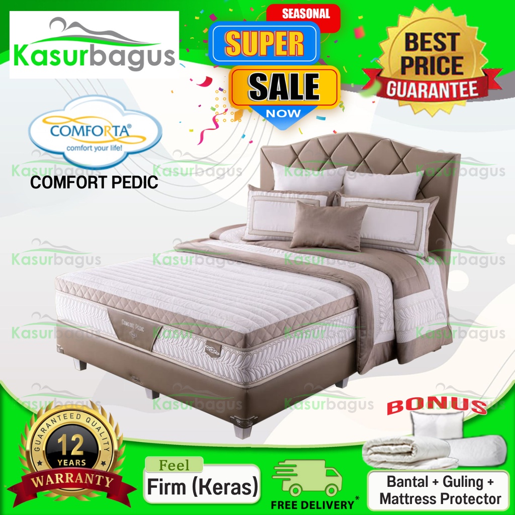 Comforta Kasur Springbed Comfort Pedic - Full Set 100x200